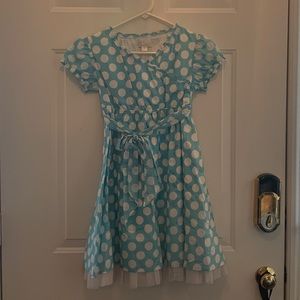 Garnet Hill- polka dot dress- girls size 10
